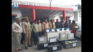 जानसठ पुलिस और एसओजी के हत्थे चढे टॉवर बैटरी चोर