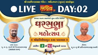 LIVE | Ghar Sabha 1038 Shri Harililamrut Katha, Pu Nityaswarupdasji Swami, Surat, Gujarat, Day 02