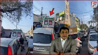 Ambulance Phasi Traffic Mein | Police Hai Vehicle Checking Mein Masroof | Golconda |@SachNews