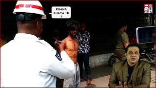 Hamdardi Karna Pada Police Ko Mehanga | Ek Sharabi Ka Road Par Tamasha | Hyderabad |@SachNews