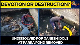 Devotion or destruction? Undissolved POP Ganesh idols at Parra pond removed