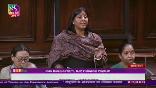 Smt. Indu Bala Goswami's remarks on Motion of Thanks to the President's address in Rajya Sabha