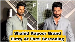Shahid Kapoor Grand Entry At His First Webseries Screening FARZI