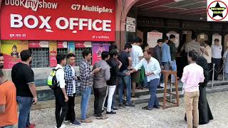 Pathaan Movie Huge Public Line Afternoon Show At Gaiety Galaxy Theatre In Mumbai