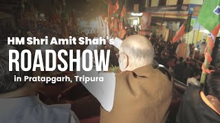 HM Shri Amit Shah's roadshow in Pratapgarh, Tripura.