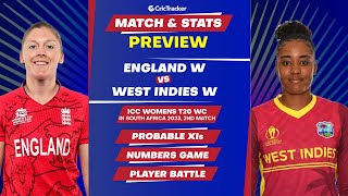 ENG W vs WI W | Women's T20 World Cup | Match Stats and Preview