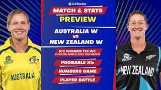 AUS W vs NZ W | Women's T20 World Cup | Match Stats and Preview