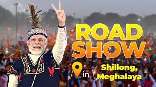 PM Shri Narendra Modi holds roadshow in Shillong, Meghalaya