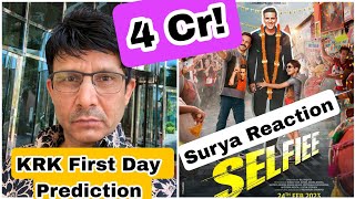 KRK Reveals Selfiee Box Office Prediction Day 1? Surya Reaction