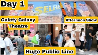 Selfiee Movie Huge Public Line Day 1 Afternoon Show At Gaiety Galaxy Theatre In Mumbai