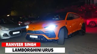 Ranveer Singh Spotted At Party In His Lamborghini Urus Worth Rs. 3 CRORE