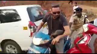 Foreigner escapes from Traffic Police!