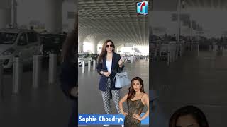 Sophie Choudry Spotted At Airport #sophiechoudry #bollywood #toptelugutv #ytshorts #aiportfastion