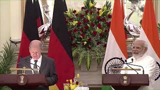 PM Modi  & German Chancellor Scholz hold Joint Press Statements