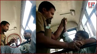 Chalti Hui Bus Mein Fight | Bus Conductor Aur Driver Ne Peeta Ek Shaks Ko | @SachNews |