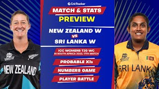 NZ W vs SL W | Women's T20 World Cup | Match Stats and Preview