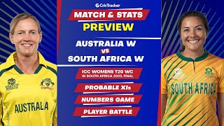 SA W vs AUS W | Women's T20 World Cup | FINALS | Match Stats and Preview