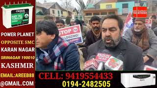 Apni party'Anantnag held a peaceful protest against Anti encroachment drive