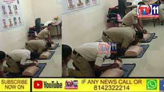 POLICE CONSTABLES GIVEN TRAINING ON CPR (CARDIOPULMONARY RESUSCITATION). BY OFFICIALS AT GOSHAMAHAL