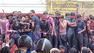 राम बारात में जमकर उड़ा रंग, हुरियारों ने की मस्ती, पुलिस बल रहा मुस्तैद
