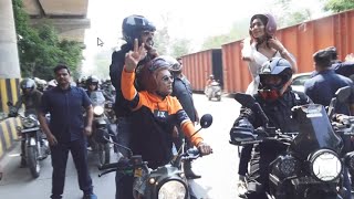 Bike Par Hui Kabzaa Team Ki Entry | Kabzaa Trailer Launch | Upendra, Shriya Saran