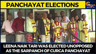 Panchayat Elections | Leena Naik Tari was elected unopposed as the Sarpanch of Curca Panchayat