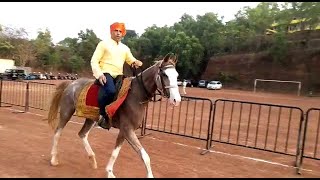#MustWatch- Minister Govind Gaude Riding Horse!