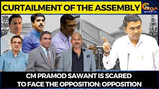 Curtailment of the assembly | CM Pramod Sawant is scared to face the Opposition: Opposition