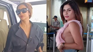 Malaika Arora and Taniya Chatterjee Spotted At Mumbai Airport