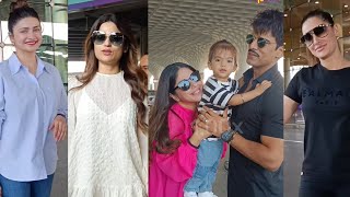 Shamita Shetty, Prachi Desai, Mohit Malik And Family , Nargis Fakhri Spotted At Mumbai Airport