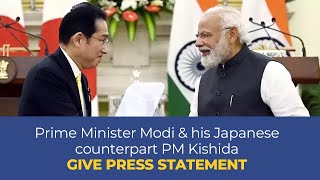 Prime Minister Modi & his Japanese counterpart PM Kishida give Press statement