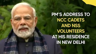 PM’s address to NCC Cadets and NSS Volunteers at his residence in New Delhi With English Subtitle