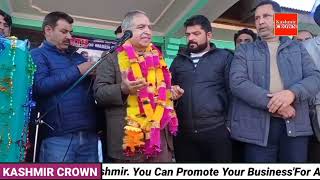 Mr. Ghulam Hassan Mir addressed a gathering at Town Hall Kunzer on the foundation day of J&K