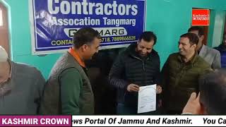 Election of Contractor Association Tangmarg was held at Tangmarg. In which Ahsan ul Haq defeated