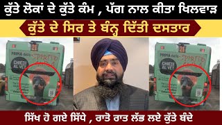 Turban tied on the dog's head | Anger in the Sikh community | SGPC Strict Notice | Viral Video Itely