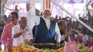 PM Shri Narendra Modi holds roadshow in Davanagere, Karnataka | PM Modi roadshow | BJP Live event