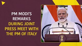 PM Modi's remarks during joint press meet with the PM of Italy With English Subtitle