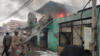 सहारनपुर की रबड फैक्ट्री में लगी भंयकर आग
