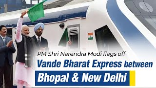 PM Shri Narendra Modi flags off Vande Bharat Express between Bhopal and New Delhi |  BJP Live | BJP