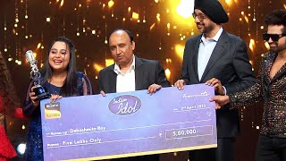 Debosmita Roy Declared RUNNER UP | Indian Idol 13 Dream Finale | Rishi Singh Winner
