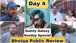 Bholaa Movie Public Review Day 4 At Gaiety Galaxy Theatre In Mumbai Sunday Special