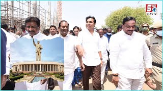 Minister KTR Visit Dr. B.R Ambedkar Statue With Minister's At Tank Bound | @SachNews