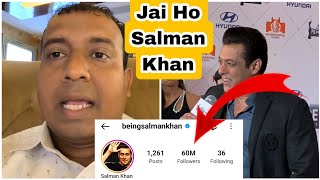 Salman Khan Becomes 2nd Bollywood Superstar To Cross 60 Million Followers On Instagram?Who Is First?