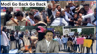Osmania University Ke Students Ne P.M Modi Ke Khilaaf Kiya Protest | PM Modi Go Back Ke Nare Lagaye
