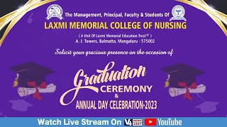 Laxmi Memorial College of Nursing || Graduation Ceremony & Annual Day Celebration 2023 -V4NEWS LIVE