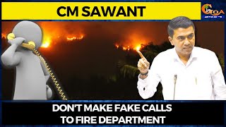 Don't make fake calls to fire department: Chief Minister Dr Pramod Sawant