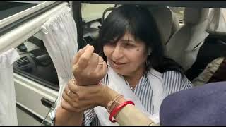 कांग्रेस MLA साधौ के साथ धक्कामुक्की, बोलीं-मेरा गला दबाया, पुलिस ने किया गिरफ्तार । madhya pradesh