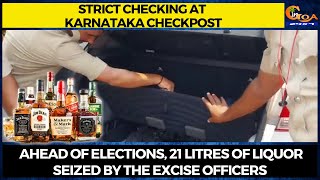 Strict checking at Karnataka Checkpost.