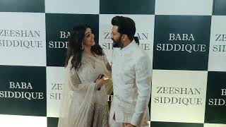 Riteish Deshmukh and Genelia D'Souza Arrived at Baba Siddiqui Iftar Party 2013