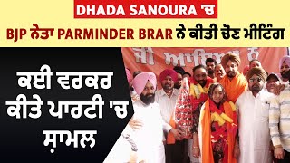 Dhada Sanoura 'ਚ BJP ਨੇਤਾ Parminder Brar ਨੇ ਕੀਤੀ ਚੋਣ ਮੀਟਿੰਗ, ਕਈ ਵਰਕਰ ਕੀਤੇ ਪਾਰਟੀ 'ਚ ਸ਼ਾਮਲ